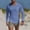 Blue, variant on Men's Solid Color Round Neck Long Sleeve Pocket T-Shirt, 100% Cotton Fabric for Soft Comfort, Casual Base Layer Top for Exercise and Daily Wear