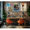thumbnail image 3 of 3 Pieces of Street Art Blue Graffiti Wall Decor Prints Modern Artist Aesthetics Canvas Painting Artwork Abstract Picture Poster Man Cave Living Room Bedroom Bathroom Office Home Decorations Unframed, 3 of 6