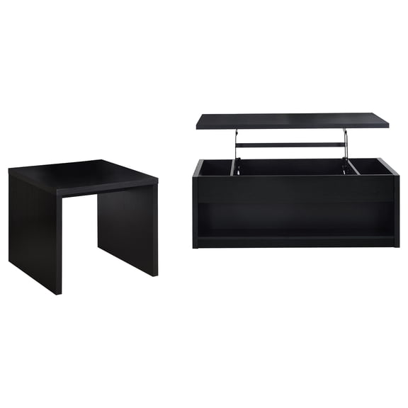 Knapp 2-piece Lift Top Coffee Table Set Black