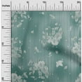 thumbnail image 2 of oneOone Cotton Poplin Twill Teal Green Fabric Florals Fabric For Sewing Printed Craft Fabric By The Yard 56 Inch Wide, 2 of 4
