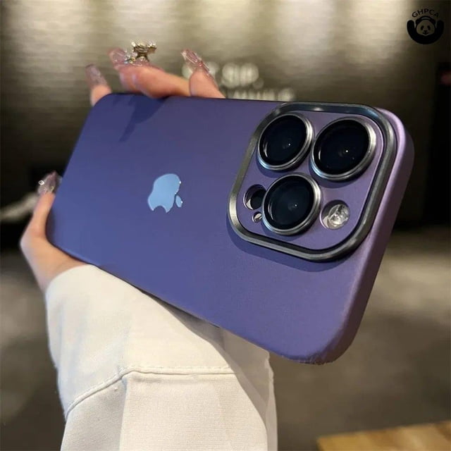 Ghpca Funda De Teléfono Pc Ultrafino Textura Mate Adecuado Para Iphone 14 13 12 Pro Max Viene Con Película De Lente Lente Lente De Platino Protección Aumentada Sensación De Piel De Gama Alta Esmerilad