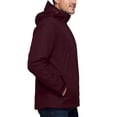 thumbnail image 5 of Vxararl Waterproof Jackets for Men Lightweight, Breathable, Rain Shell Coat for Running Hiking Cycling Travel Hood Jackets with Zipper Pockets Windbreaker Jackets for Men Wine M, 5 of 7