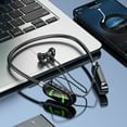 thumbnail image 1 of Auriculares Bluetooth intraaurales de banda para el cuello, extra largos, inalámbricos, estéreo, con micrófono y controladores de armadura balanceada., 1 of 1