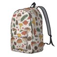 thumbnail image 2 of Mushroom and Berry Cream Pattern Backpack for School, Cute School Bag with Adjustable Shoulder Straps and Padded Back, 15.7"x11.8"x5.5", 2 of 5