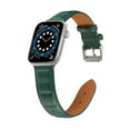 thumbnail image 4 of Sleektime Compatible with iWatch Band 49mm 45mm 44mm 42mm, Genuine Leather Band Strap Replacement Men Women Compatible with Apple Watch Ultra 2/1 SE Series 9 8 7 6 5 4 3 2 1,Green, 4 of 6