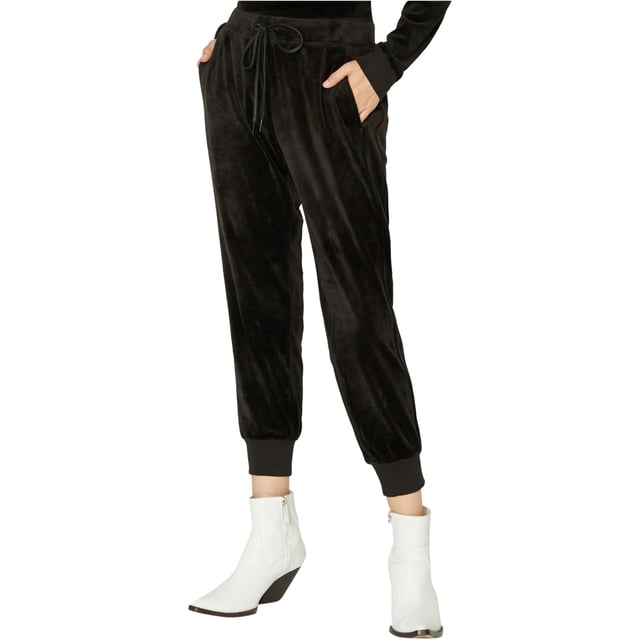 Sanctuary Clothing Womens Velour Track Casual Jogger Pantalones, Negro, X-Small