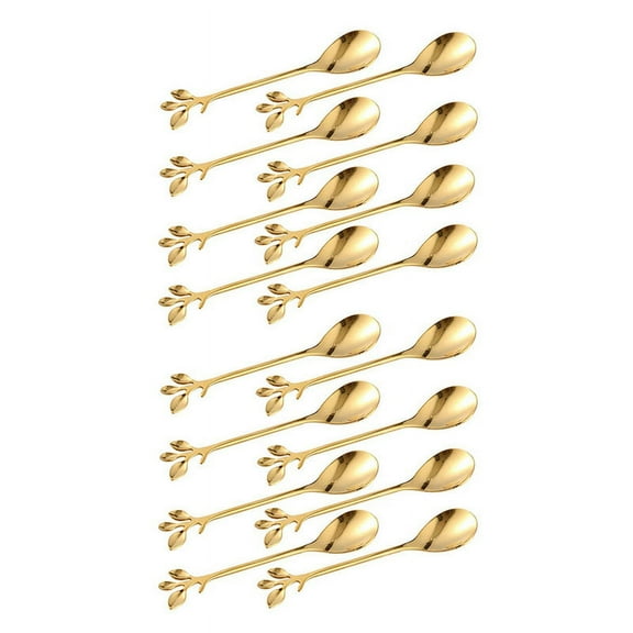 Ice-Cream Tea Stirring Spoons Retro Dessert Demitasse Espresso Spoons Cutlery Kitchen Tableware 2 Set of 16 Pieces