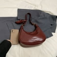 thumbnail image 4 of Yibooy Shoulder Bag for Women Zipper Crescent Bag PU Leather Hobo Bag for Work(WineRed), 4 of 10