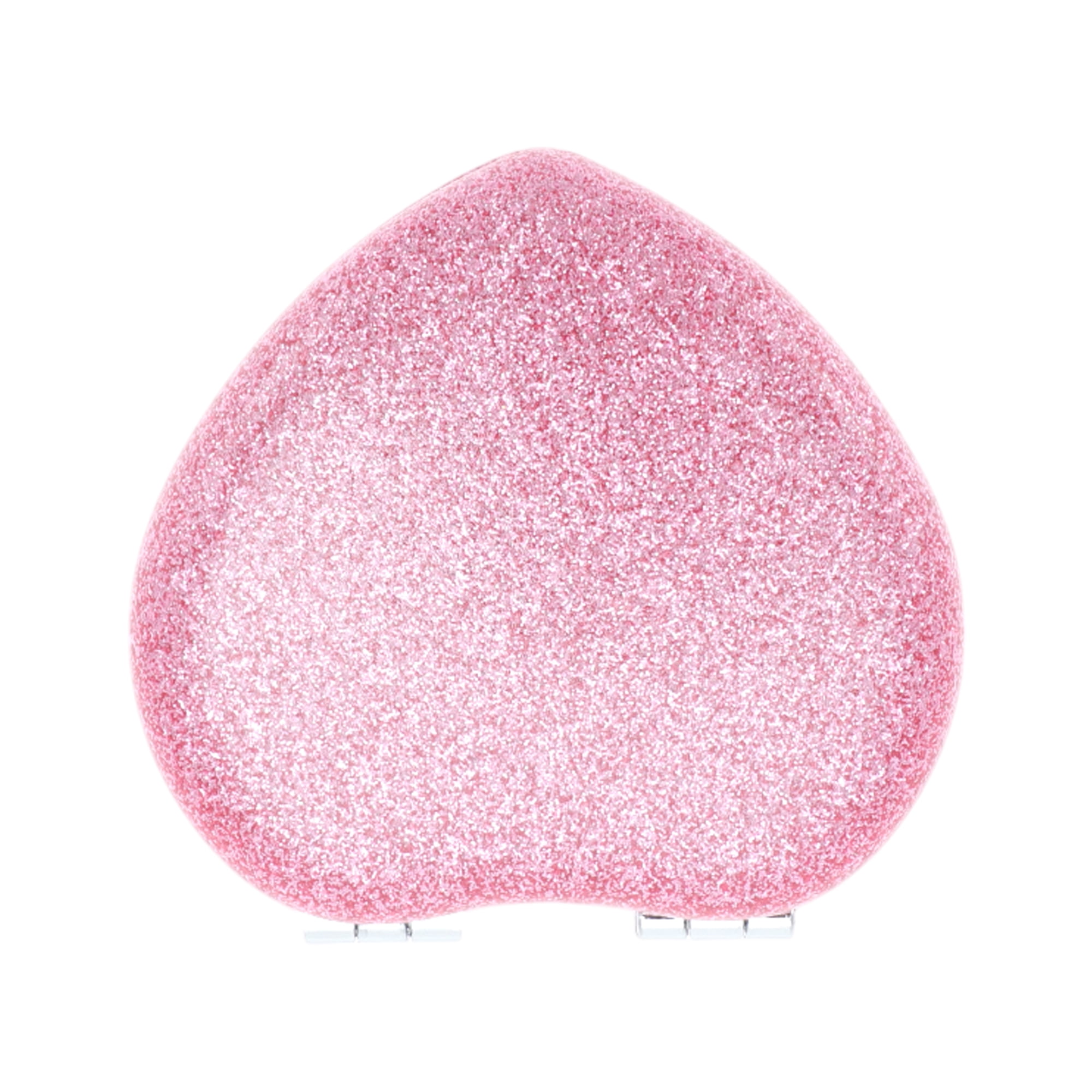 Unique Bargains Portable Heart Shaped Makeup Mirror Pink 1 Pc