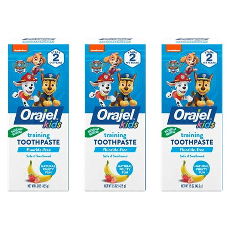 Orajel Toddler Training Toothpaste Fruity Fun Flavor - 1.5 oz (Pack of 3)