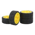 thumbnail image 4 of RC Tyre, Uneven Texture RC Flat Wheel Plastic  For Car Upgrade Yellow, 4 of 8