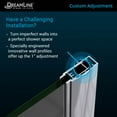 thumbnail image 3 of DreamLine Unidoor 26 in. W x 72 in. H Frameless Hinged Shower Door in Brushed Nickel, 3 of 12