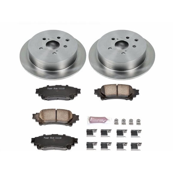 Rear Brake Pad and Rotor Kit - Compatible with 2011 - 2020 Toyota Sienna - Power Stop