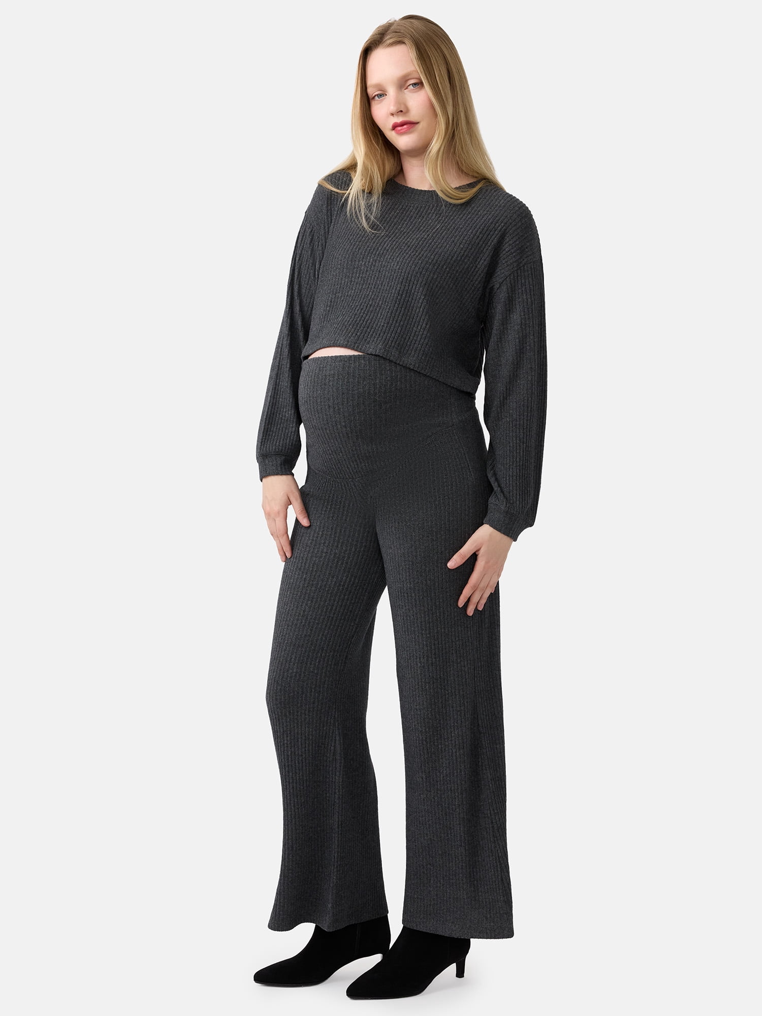 Ingrid & Isabel For Every Belly Women's Maternity Ribbed Top, Sizes S-XXL