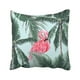 thumbnail image 1 of ABPHQTO Pink Flamingos Aves exóticas Palmeras tropicales Hojas Árboles Selva Patrón floral Funda de almohada Funda de cojín 40x40 cm, 1 of 1