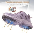 thumbnail image 4 of Steel Toe Shoes for Women Men Wide Non Slip Composite Work Sneakers Indestructible Comfortable Safety Shoes Lightweight Breathable Construction Sneakers Puncture Proof Ergonomic Design Purple, 4 of 6