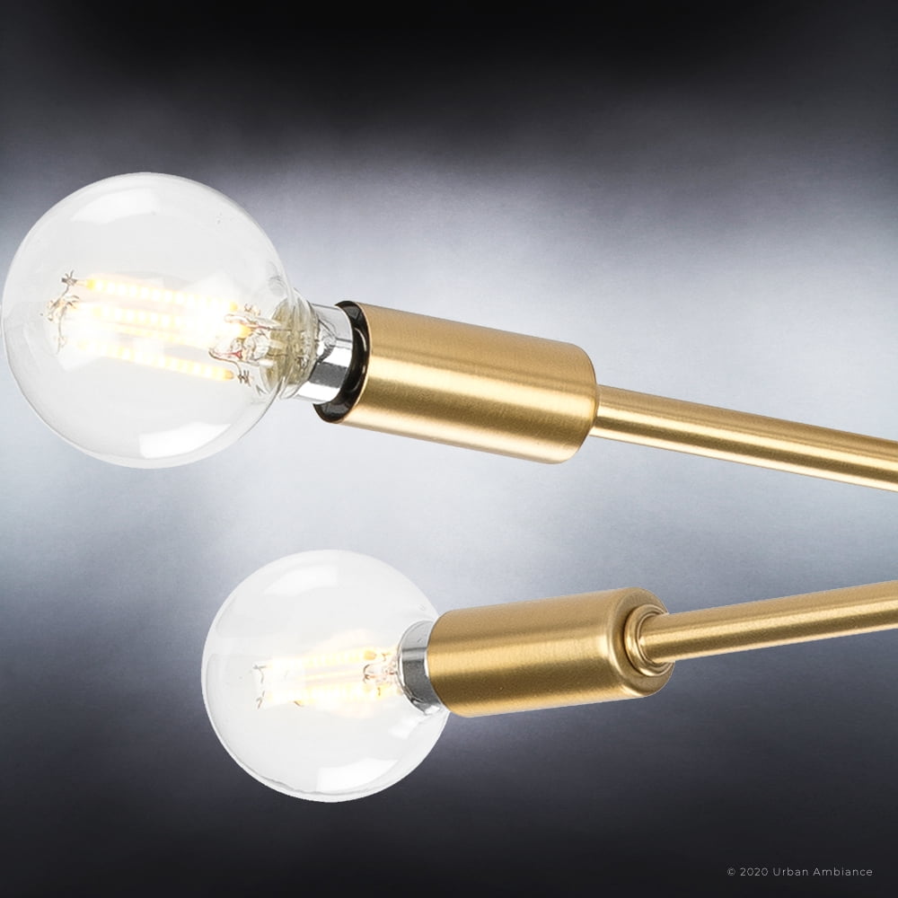 Luxury Mid-Century Modern Ceiling Light, 5.625H x 16W, with Modern Style, Brushed Bronze, UHP4347 by Urban Ambiance