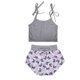 thumbnail image 1 of Gibobby Conjunto de ropa de bebé Conjunto de pantalones cortos estampados de dibujos animados sin mangas de color sólido para Niñas pequeña de 0 a 6 años(Gris, 2Años), 1 of 5
