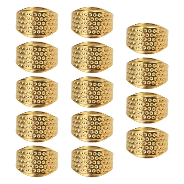 Dedales, Dedal de anillo redondo dorado Dedales de costura Dedal de anillo Diseño fácil de usar