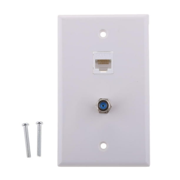 Coax Wall Plate Female to Female and Coax cat six Wall Plate 1 Port