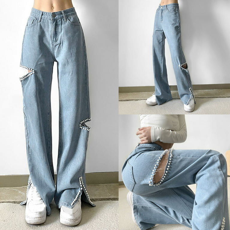 CBGELRT Vintage Jeans for Women High Waist Female Womens Tall