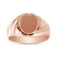 thumbnail image 2 of AFFY 10k Rose Gold Signet Ring Brush Finished On Top, Ring Size-13, 2 of 4