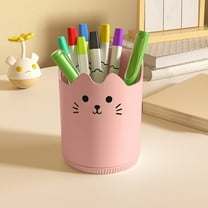 HBBKVI Pencil Holder, Cute Kitty Pen Holder for Desk Office, Makeup Brush Holder Pen Organizer
