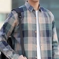 thumbnail image 4 of Tsivenald Men's Long Sleeve Flannel Shirts Jacket Fashion Plaid Jackets Casual Button Down Shirt with Pockets, 4 of 9