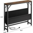 thumbnail image 3 of 31.5'' Small Console Table with Charging Station and Storage, Narrow Sofa Table with Power Outlets, Behind The Couch Table, for Living Room, Foyer, Entryway, Hallway, Rustic Brown, 3 of 7