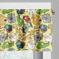 thumbnail image 3 of Ambesonne Cartoon Valance Pack of 2, Hippo Giraffe Koala, 54"X12", Multicolor, 3 of 5