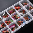thumbnail image 3 of Juego de 30 cebos de pesca coloridos con anzuelo triple, accesorio para exteriores, 3 of 12