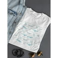 thumbnail image 3 of Anchor & Whales Doodles T-Shirt Women -Image by Shutterstock, Female Large, 3 of 4