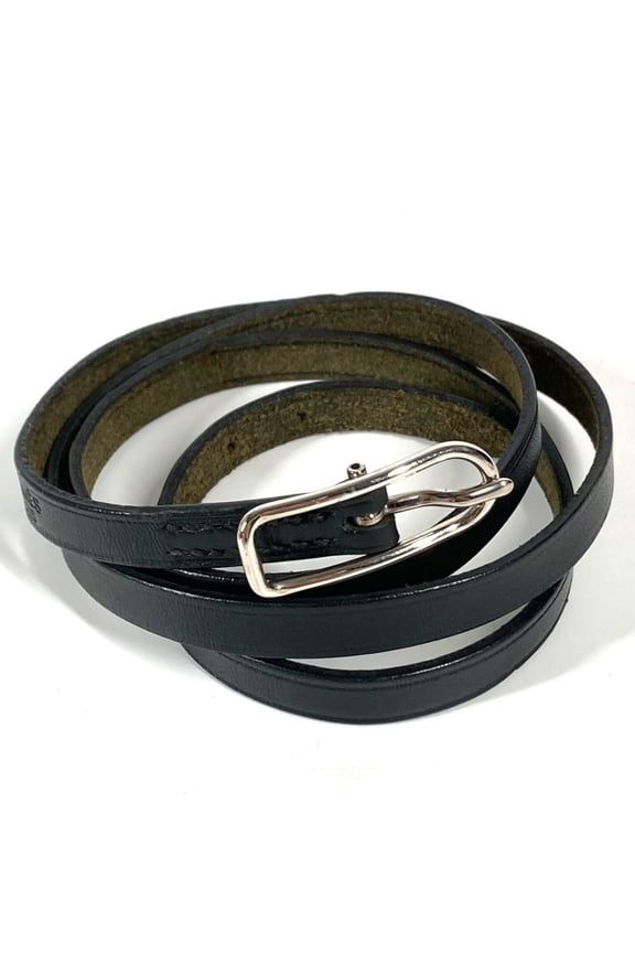 Pre-Owned HERMES Hermes API 4-row long logo accessory bracelet leather men's women's... (Good)