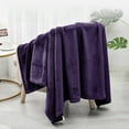 thumbnail image 6 of IR Imperial Rooms Fleece Bed Throw Blanket, Plush, Travel and Couch Fuzzy, Cozy Washable Ultrasoft Throw Size Purple, 6 of 13
