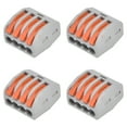 thumbnail image 3 of Pushin Conductor Terminal Block,25PCS 4 Way Lever Way Lever Wire Connectors Splicing Wire Connector Innovative Solution, 3 of 8