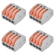 thumbnail image 2 of Bloque de terminales de conductor Pushin, 25 piezas, conectores de cable compactos de palanca de 4 vías, conector de cable de empalme, artesanía superior, 2 of 8