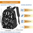 thumbnail image 3 of Butterfly and Moon Gothic Pattern 17" School Backpacks for Teens,Waterproof Oxford Fabric,S-Shape Padded Straps for School,Travel,Hiking,Camping, 3 of 6