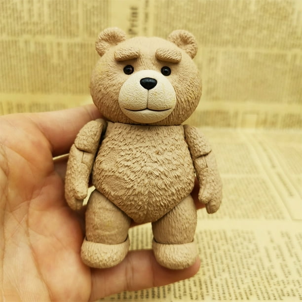 Figura articulada de oso de peluche Ted 2 de 10 cm en caja de la pelicula