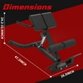 thumbnail image 4 of Yeshouse Adjustable Roman Chair Back Extension Bench – Dual-Angle & Height Hyperextension Trainer with Non-Slip Base, Heavy-Duty Steel Frame for Home & Gym Use, 4 of 5