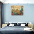 thumbnail image 5 of HFDF Cactus Wall Art Tropical Plants Wall Decor Desert Cactus Western Pictures Canvas Print Painting Artwork Home Decorations for Bedroom Living Room Bathroom Kitchen 14x11inch Framed, 5 of 6