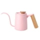 thumbnail image 1 of Cafetera de acero inoxidable de 350 ml con boquilla larga y fina para uso doméstico (rosa), 1 of 9