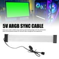 thumbnail image 3 of 8Pin to 2x8Pin Connection Cable Kit, 260mm PC Case ARGB Sync Cable for  Motherboards, Triple Braiding Design, PSU Cable Extension Kit with Wire Combs, 3 of 7