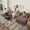 Camel, variant on 107" U-Shaped Modular Sectional Sofa with Ottoman, Corduroy Deep Seat Couch for Living Room, No Assembly Required