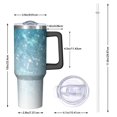 thumbnail image 2 of 40oz Tumbler with Handle and Straw, Vacuum Insulated Stainless Steel Travel Mug, Fits Car Cup Holder, Ice Crystal Print, 2 of 6