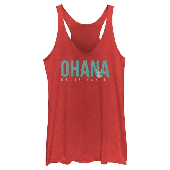 Womens Lilo & Stitch Bold Ohana means Family Racerback Tank