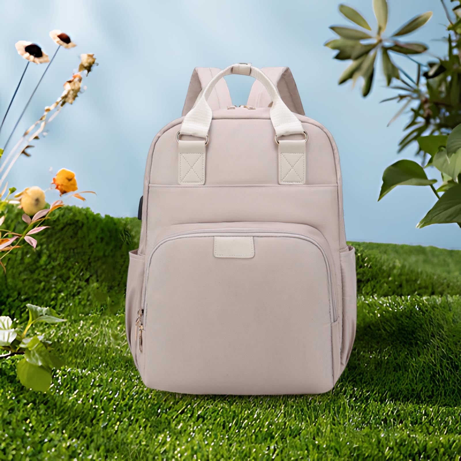 CasaChic Dry Wet Separation Breastmilk Storage Backpack, Multifunctional Insulated Bag with Integrated Portable Bassinet, Thermal Bottle Holders for Mom & Baby