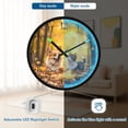 thumbnail image 5 of Voice Activated Clock with Glow Light 12 Inch Large Silent Wall Clock Battery Operated for Home Decor Happy Small Dog and Cat, 5 of 8