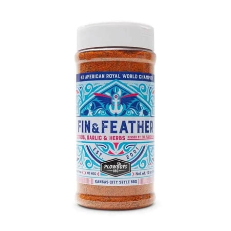 Plowboys BBQ Seasonings and Rubs Fin and Feather – Award-Winning Championship Spice Blend for Grilling, Smoking, and Cooking