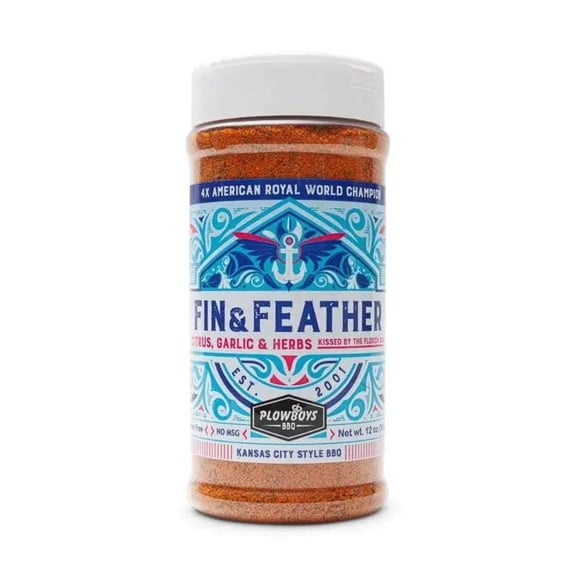 Plowboys BBQ Seasonings and Rubs Fin and Feather – Award-Winning Championship Spice Blend for Grilling, Smoking, and Cooking