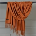 thumbnail image 2 of Women Pashmina Scarf Soft Solid Plain Shawl Wrap Fashion Warm Neck With Fringes, 2 of 5